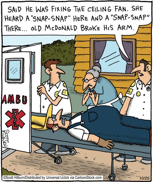 'Said he was fixing the ceiling fan. . .'