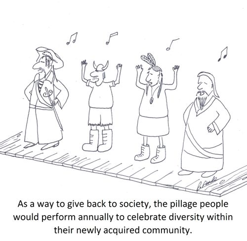 As a way to give back to society, the pillage people would perform annually to celebrate diversity within their newly acquired community.