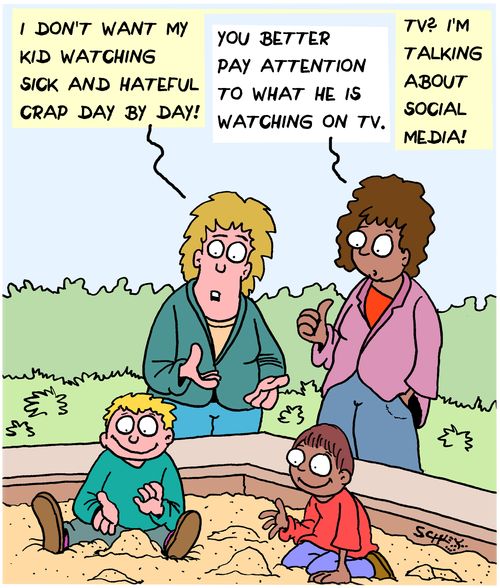 "I don't want my kid watching sick and hateful crap day by day!"