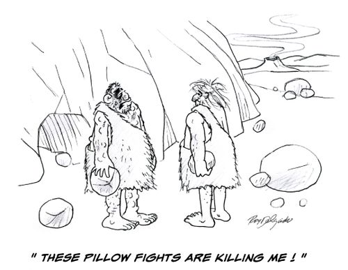'These pillow fights are killing me.'