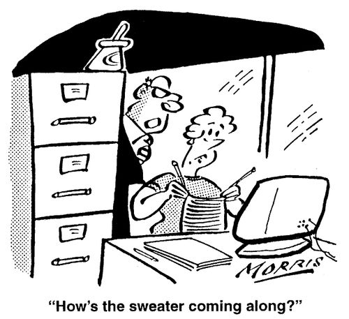 How's the sweater coming along?