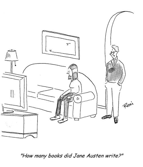 'How many books did Jane Austen write?'