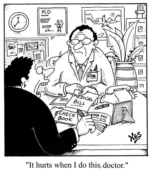 "It hurts when I do this Doctor"