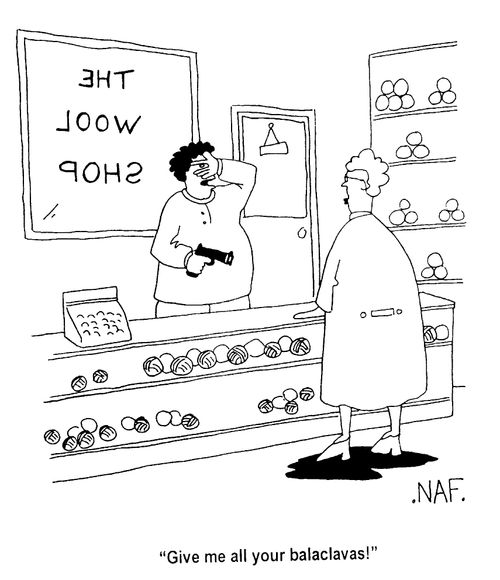 The Wool Shop - "Give me all your balaclavas!"