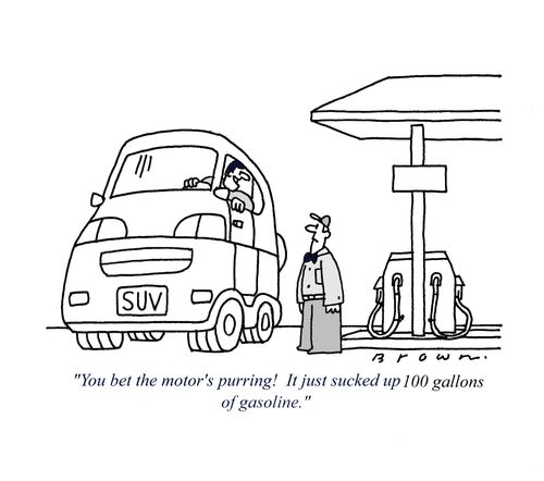 SUV fillup.