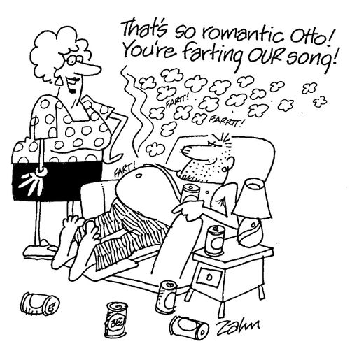 "That's so romantic Otto! You're farting OUR song!"