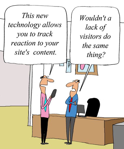 'This new technology allows you to track reaction to your site's content.'  