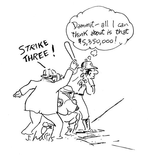 Strike 3!  'Dammit - all I can think about is that $5,350,000!'