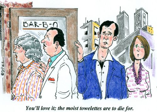 'You'll love it; the moist towelettes are to die for.'