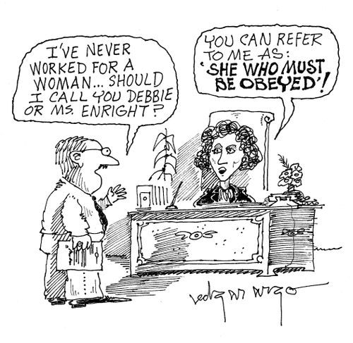 'I've never worked for a woman...should I call you Debbie or Ms. Enright?'