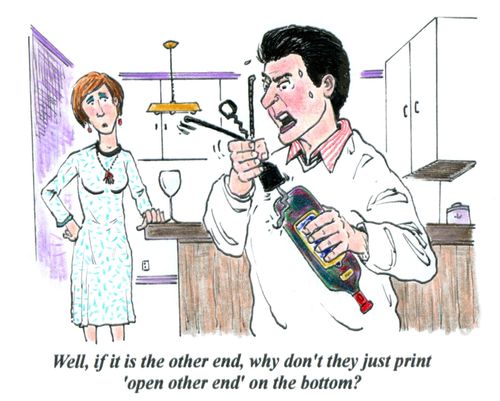 'Well, if it is the other end, why don't they just print 'open other end' on the bottom?'