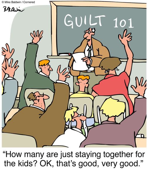 "How many are just staying together for the kids? OK, that's good, very good."