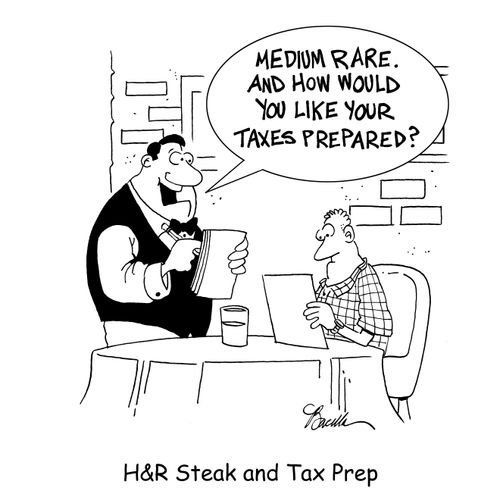 H&R Steak and Tax Prep.