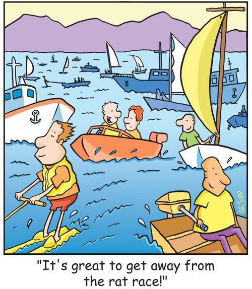 'It's great to get away from the rat race!'