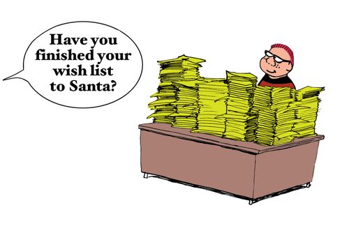 "Have you finished your wish list to Santa?"