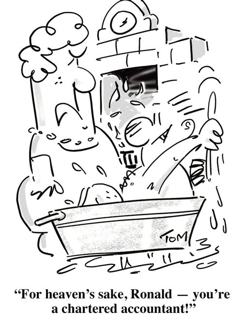 'For heaven's sake, Ronald - you're a chartered accountant!'