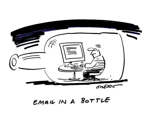 Email in a bottle.