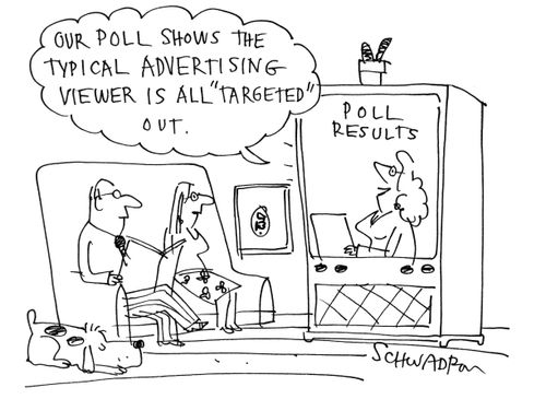'Our poll shows the typical advertising viewer is all 'targeted' out.'