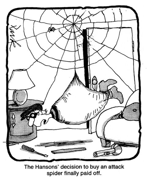 The Hansons' decision to buy an attack spider finally paid off.