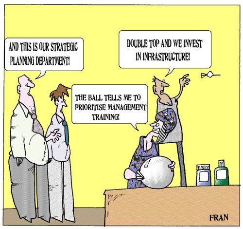'And this is our strategic planning department...'