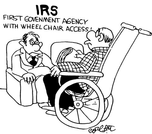IRS: First government agency with wheelchair access.