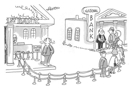 Banks compete.