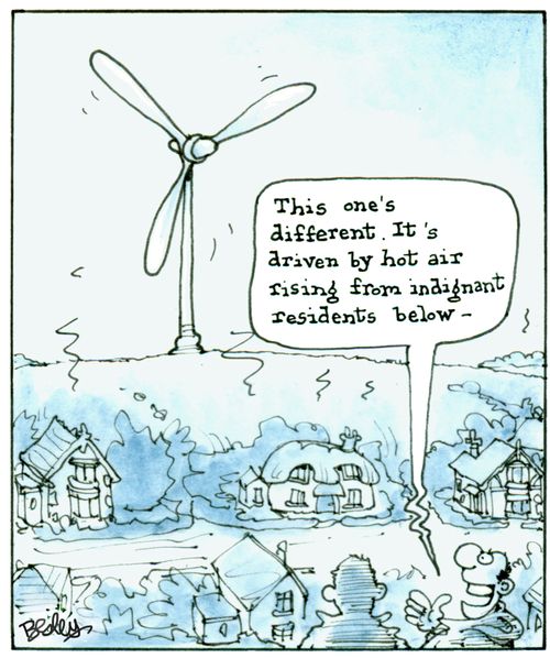 'This one's different. It's driven by hot air rising from indignant residents below.'