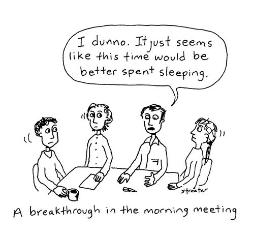 A breakthrough in the morning meeting
