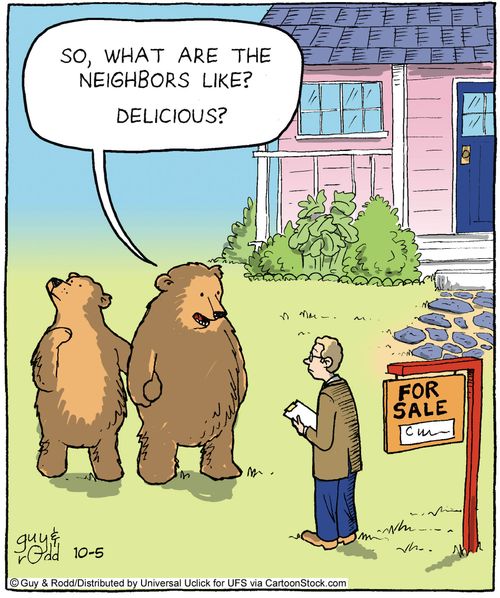'So, what are the neighbors like? Delicious?'