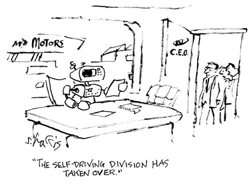 "The self-driving division has taken over."