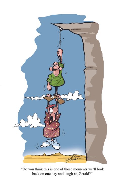 "Do you think this is one of those moments we'll look back on one day and laugh at, Gerald?"