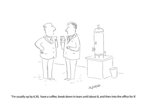 Office workers describing their mornings