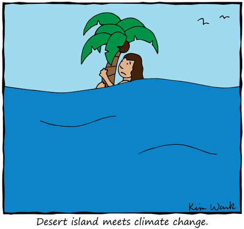Desert island meets climate change.