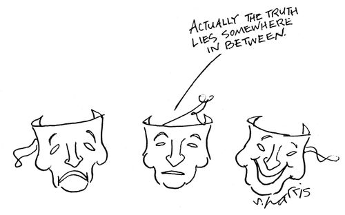 'Actually the truth lies somewhere in between.'