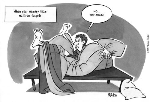 "When your memory foam mattress forgets."