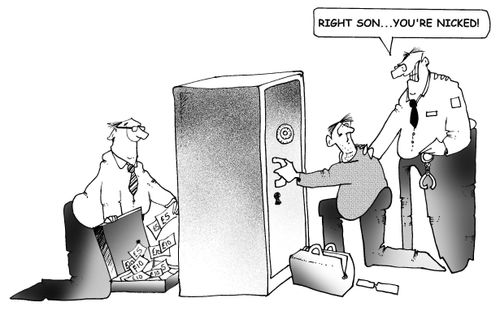 'Right son...you're knicked!'