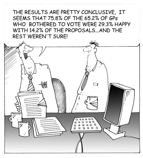 Man confusing man using statistics.