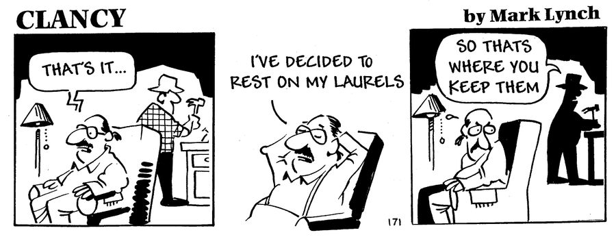 Clancy Strip:Resting on Laurels