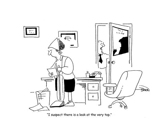 "I suspect there is a leak at the very top."