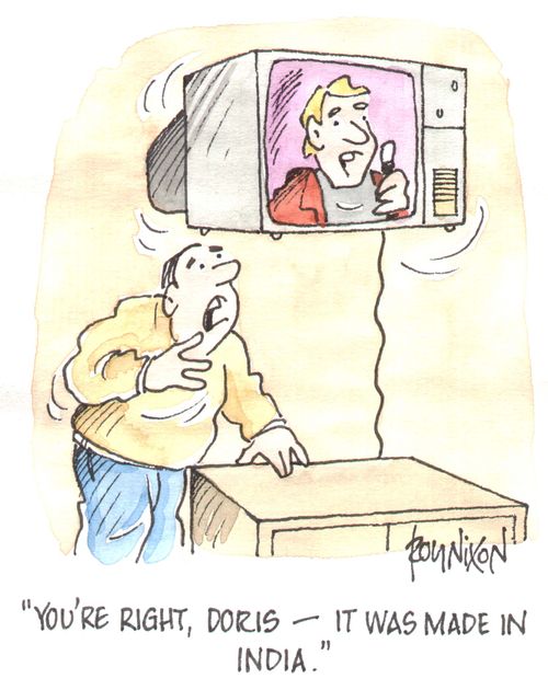 "You're right, Doris - it was made in India."