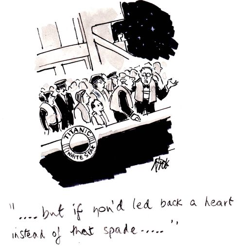 "...But if you'd led back a heart instead of that spade..."