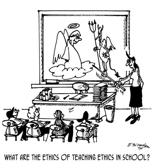 What are the ethics of teaching ethics in school?