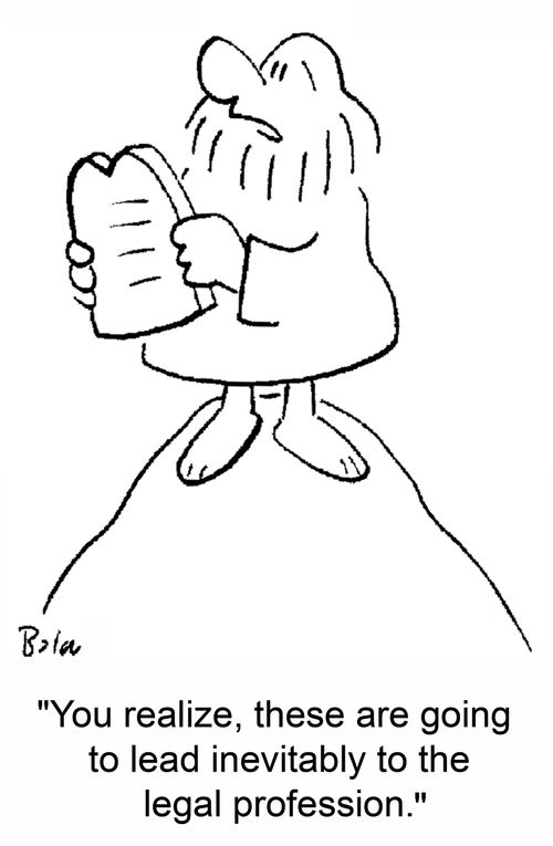 'You realize, these are going to lead inevitably to the legal profession.'
