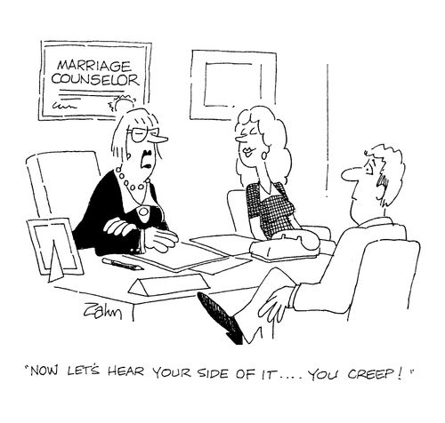 'Now lets hear your side of it...you creep!'