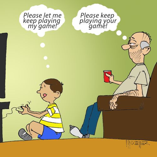 'Please keep playing your game!'