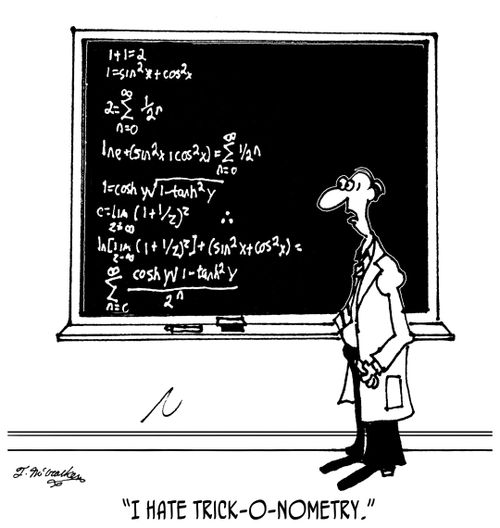 'I hate trick-o-nometry.'