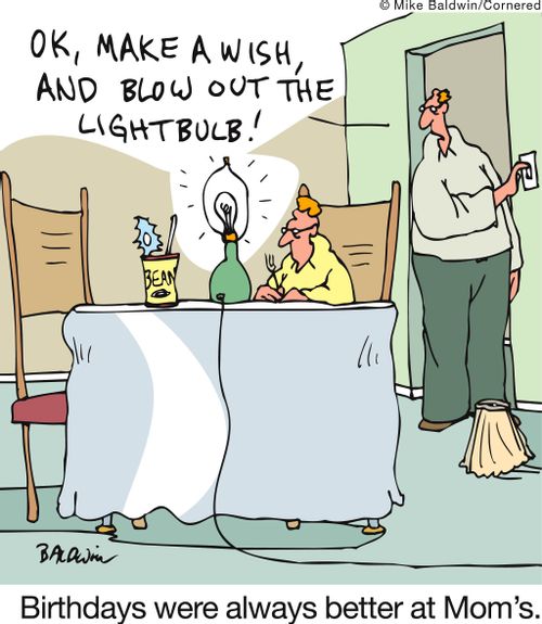 Birthdays were always better at Mom's.