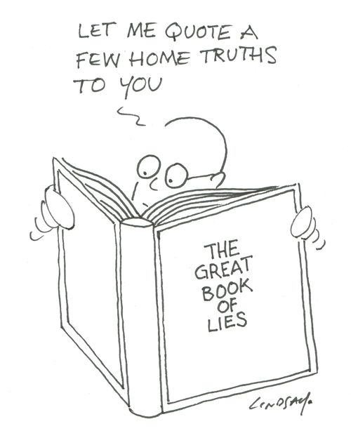 "Let me quote a few home truths to you."