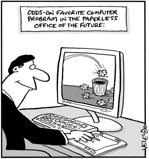 Odds-on favourite computer program in the paperless office of the future.