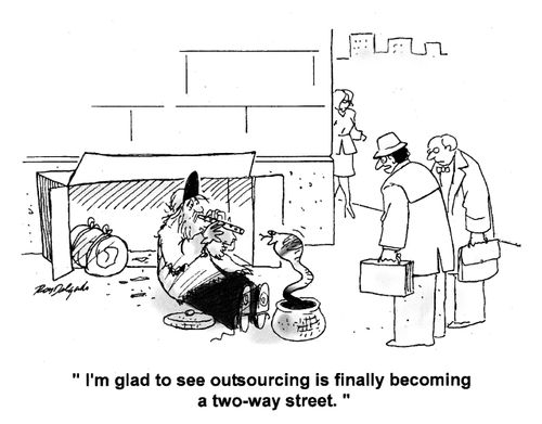 'I'm glad to see outsourcing is finally becoming a two-way street.'